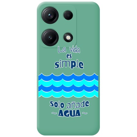 Funda Silicona Líquida Verde para Xiaomi Redmi Note 14S diseño Agua Dibujos