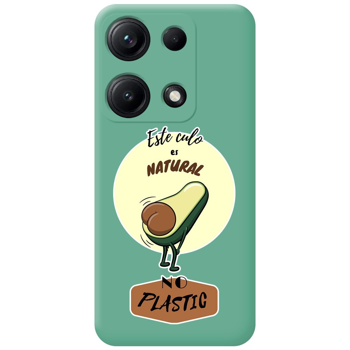 Funda Silicona Líquida Verde para Xiaomi Redmi Note 14S diseño Culo Natural Dibujos