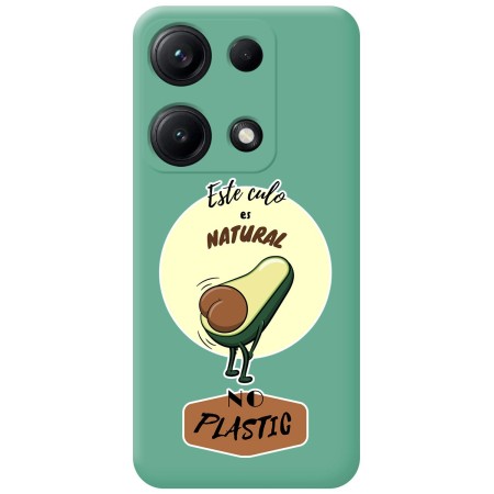 Funda Silicona Líquida Verde para Xiaomi Redmi Note 14S diseño Culo Natural Dibujos