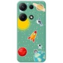 Funda Silicona Líquida Verde para Xiaomi Redmi Note 14S diseño Espacio Dibujos