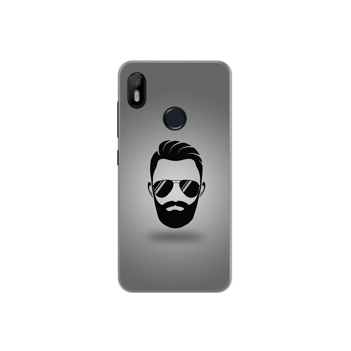 Funda Gel Tpu para Bq Aquaris C Diseño Barba Dibujos