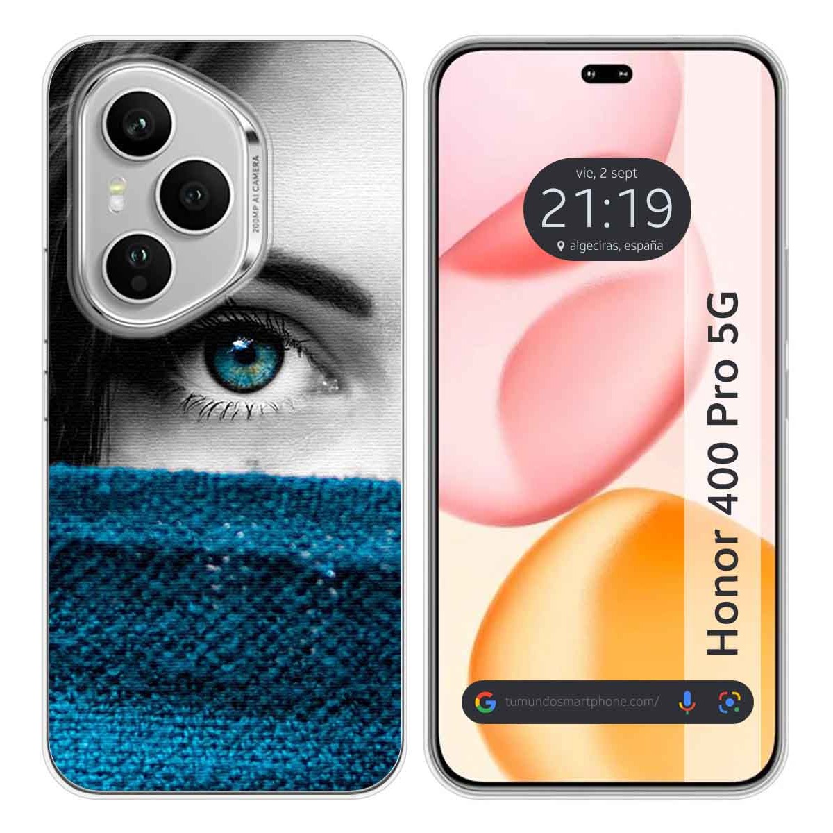 Funda Silicona para Huawei Honor 400 Pro 5G diseño Ojo Dibujos