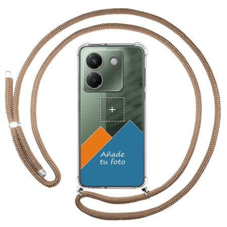 Personaliza tu Funda Colgante Transparente para Xiaomi Poco M7 Pro 5G con Cordon Camel Dibujo Personalizada