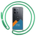 Personaliza tu Funda Colgante Transparente para Xiaomi Redmi 15C 4G / 5G con Cordon Verde Agua Dibujo Personalizada
