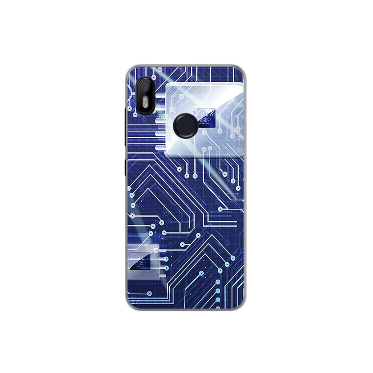 Funda Gel Tpu para Bq Aquaris C Diseño Circuito Dibujos