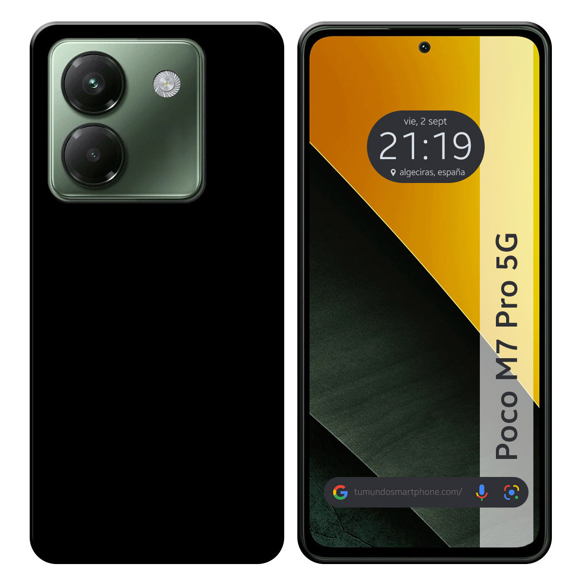 Funda Silicona Gel TPU Negra para Xiaomi Poco M7 Pro 5G