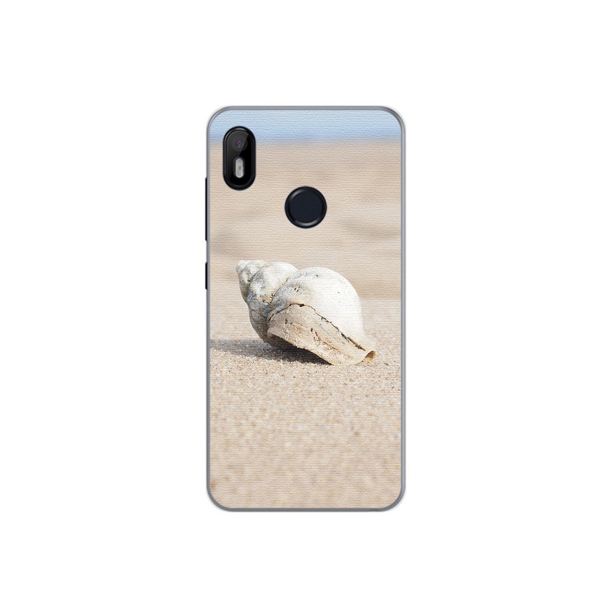 Funda Gel Tpu para Bq Aquaris C Diseño Concha Dibujos