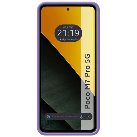 Funda Silicona Líquida Ultra Suave para Xiaomi Poco M7 Pro 5G color Morada