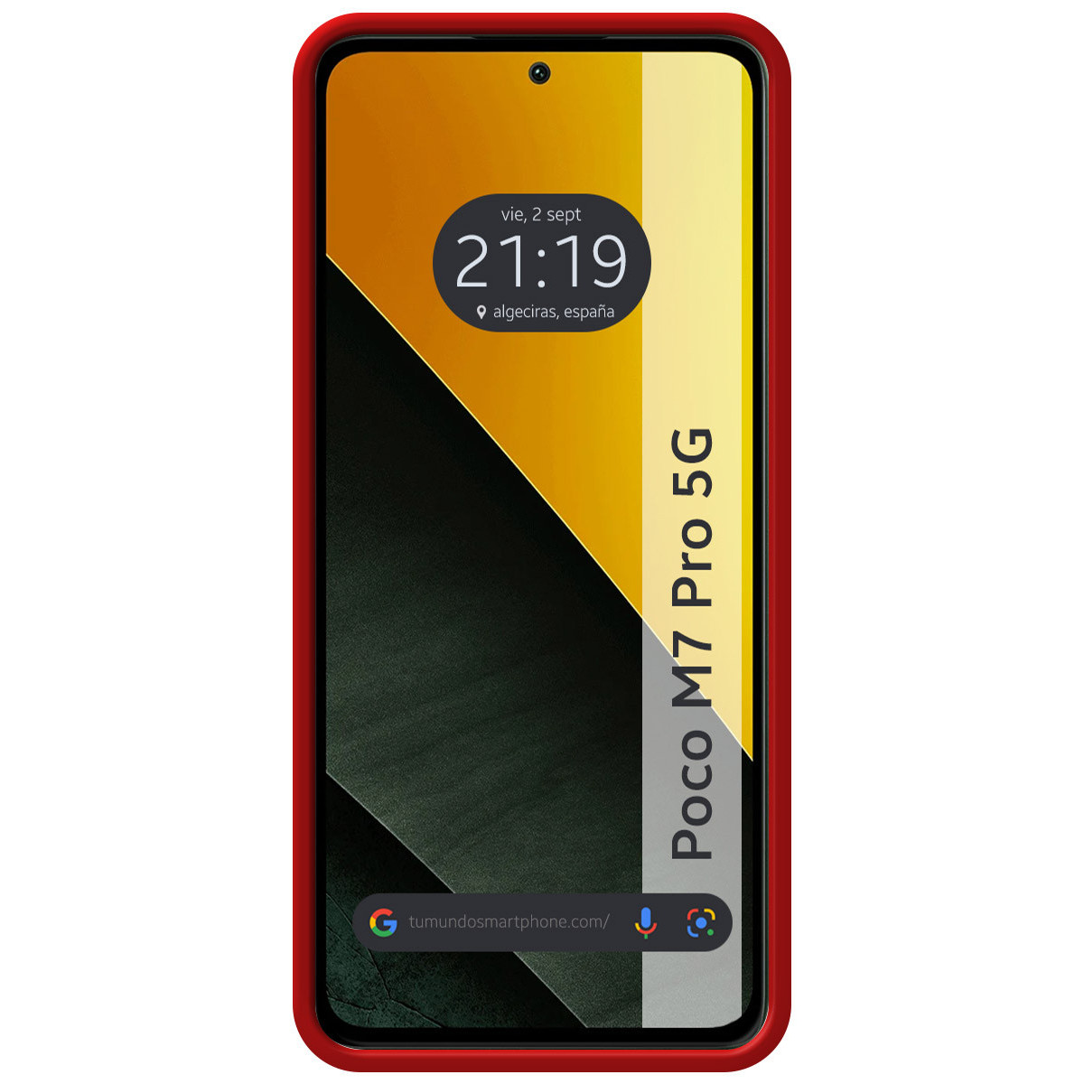 Funda Silicona Líquida Ultra Suave para Xiaomi Poco M7 Pro 5G color Roja