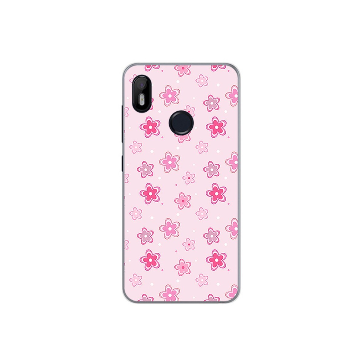 Funda Gel Tpu para Bq Aquaris C Diseño Flores Dibujos