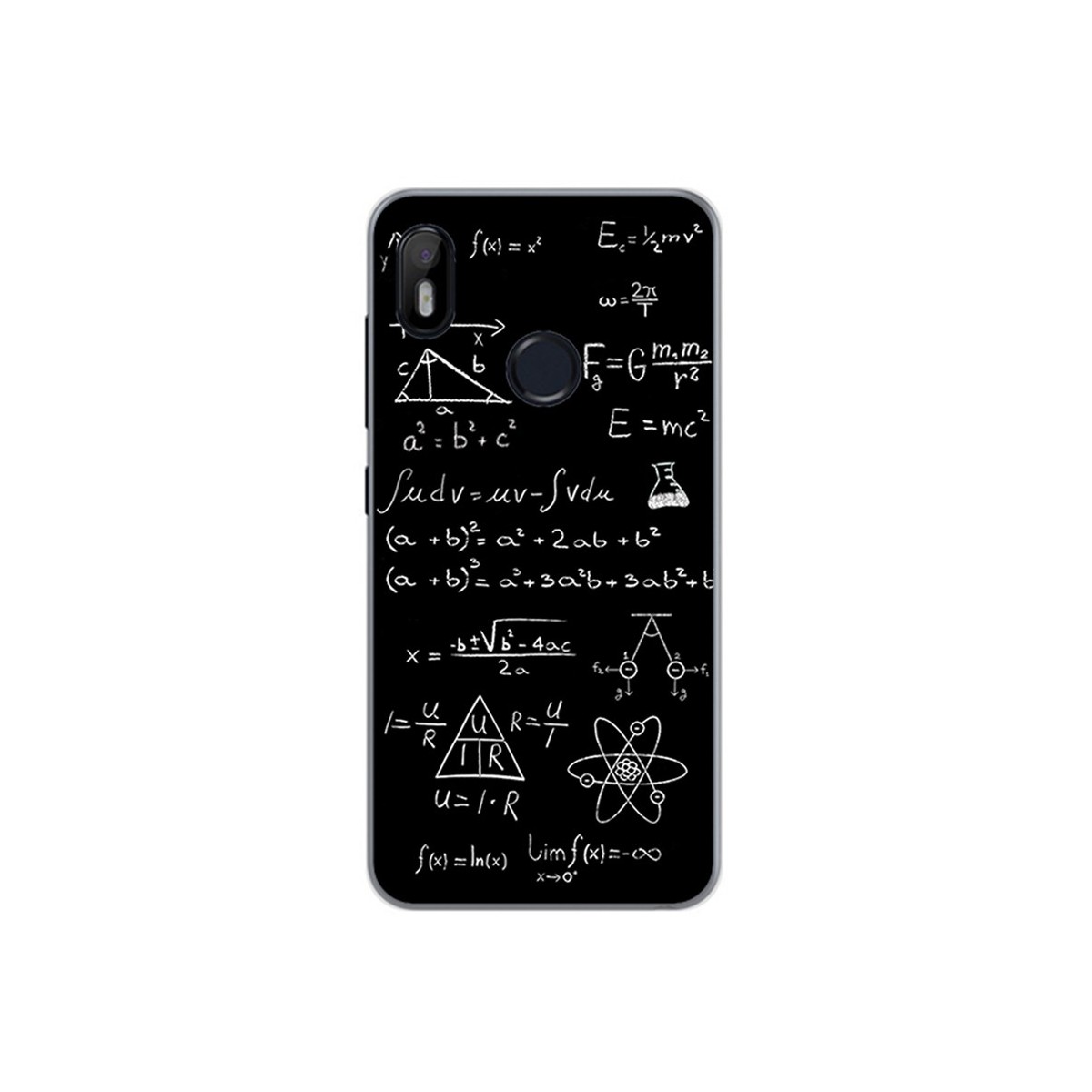 Funda Gel Tpu para Bq Aquaris C Diseño Formulas Dibujos