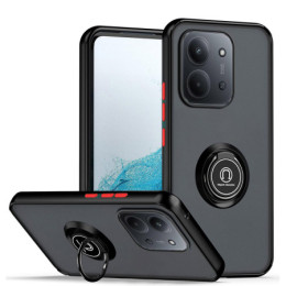 Funda Mate con Borde Negro y Anillo Giratorio 360 para Xiaomi Redmi 15C 4G / 5G