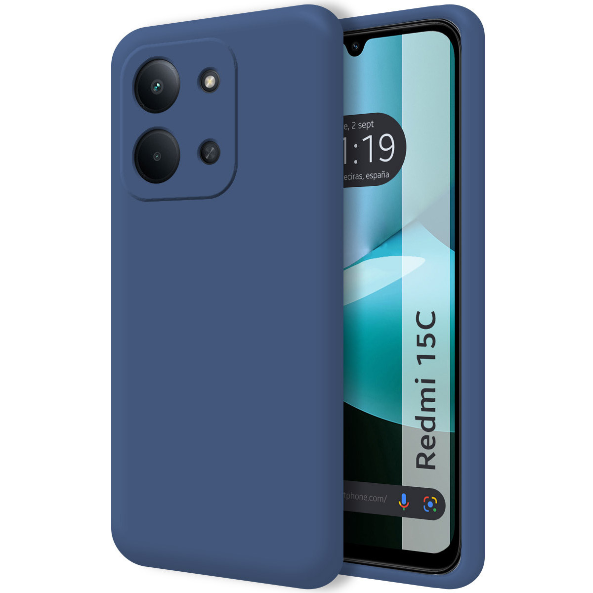 Funda Silicona Líquida Ultra Suave para Xiaomi Redmi 15C 4G / 5G color Azul