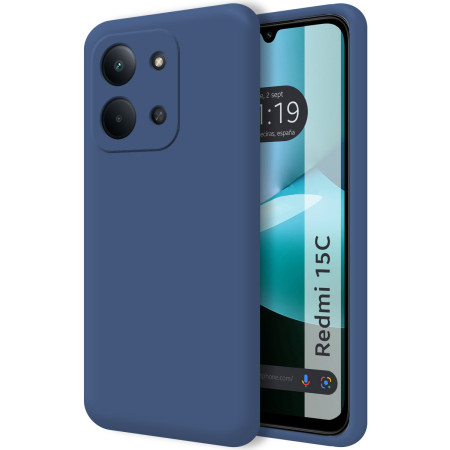 Funda Silicona Líquida Ultra Suave para Xiaomi Redmi 15C 4G / 5G color Azul