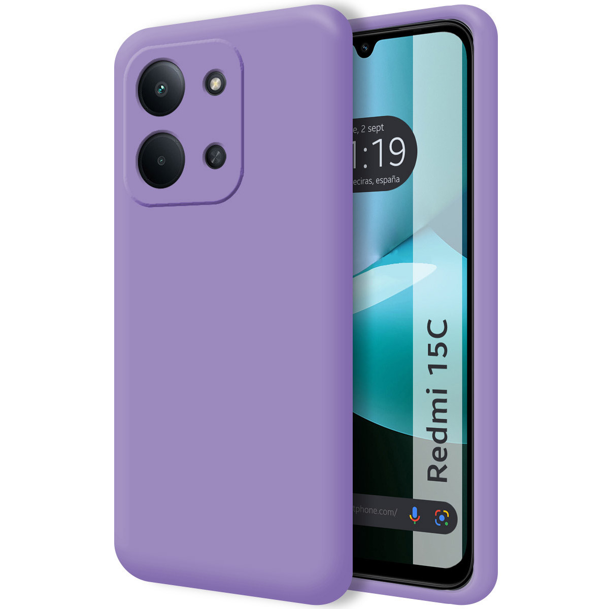 Funda Silicona Líquida Ultra Suave para Xiaomi Redmi 15C 4G / 5G color Morada