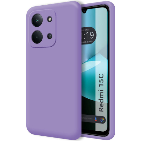 Funda Silicona Líquida Ultra Suave para Xiaomi Redmi 15C 4G / 5G color Morada