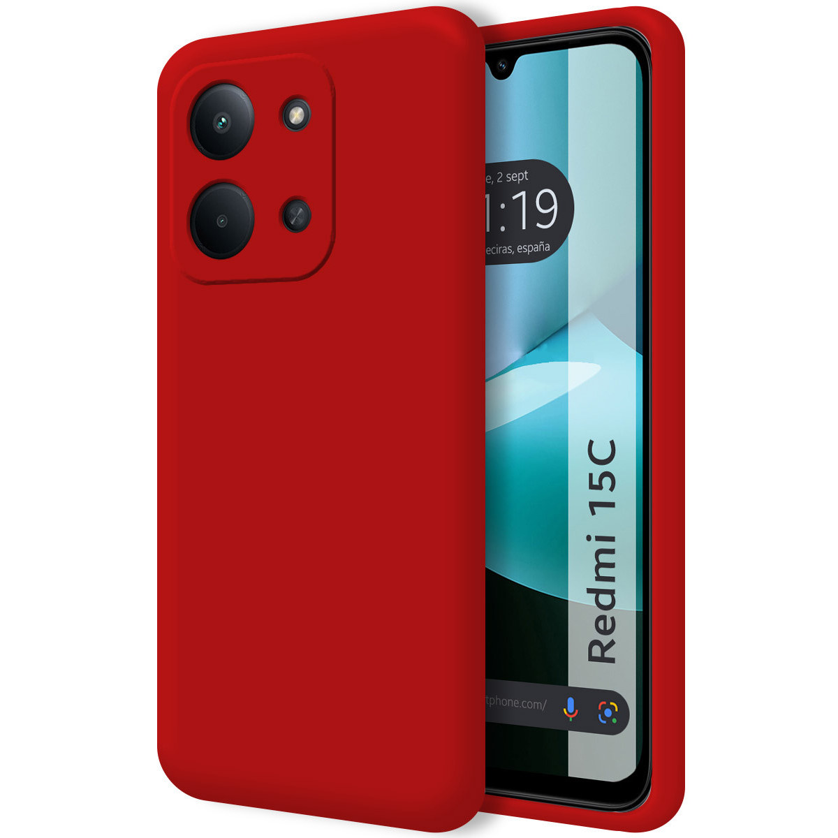 Funda Silicona Líquida Ultra Suave para Xiaomi Redmi 15C 4G / 5G color Roja