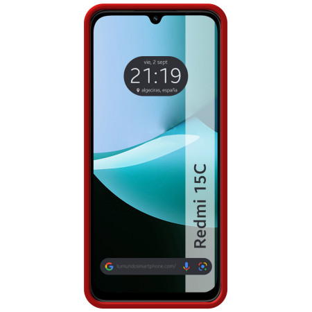 Funda Silicona Líquida Ultra Suave para Xiaomi Redmi 15C 4G / 5G color Roja