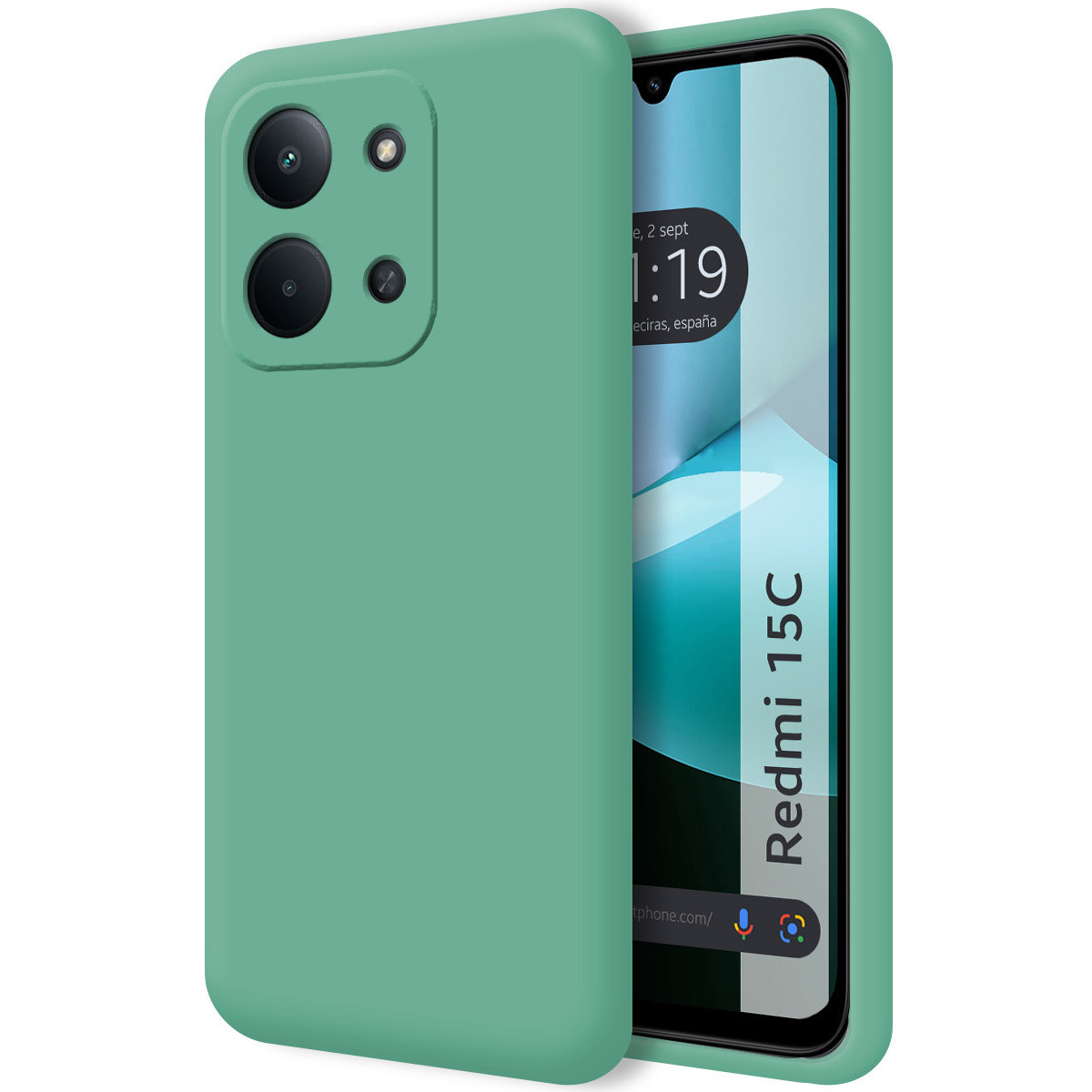 Funda Silicona Líquida Ultra Suave para Xiaomi Redmi 15C 4G / 5G color Verde