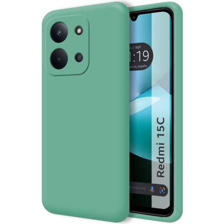 Funda Silicona Líquida Ultra Suave para Xiaomi Redmi 15C 4G / 5G color Verde