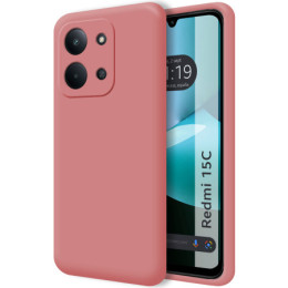 Funda Silicona Líquida Ultra Suave para Xiaomi Redmi 15C 4G / 5G color Rosa