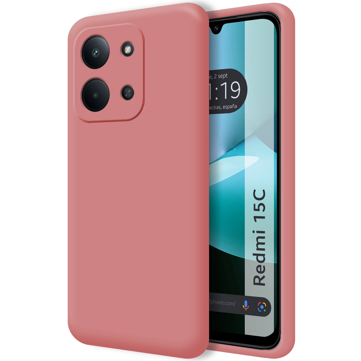 Funda Silicona Líquida Ultra Suave para Xiaomi Redmi 15C 4G / 5G color Rosa