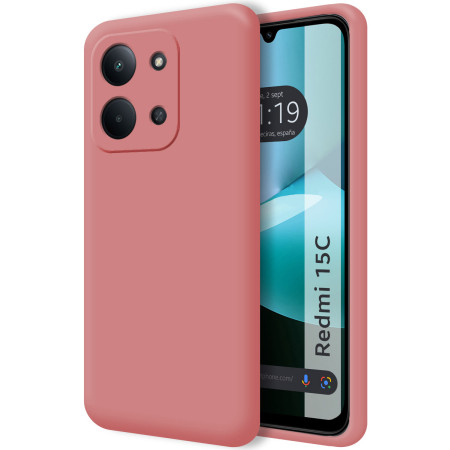 Funda Silicona Líquida Ultra Suave para Xiaomi Redmi 15C 4G / 5G color Rosa