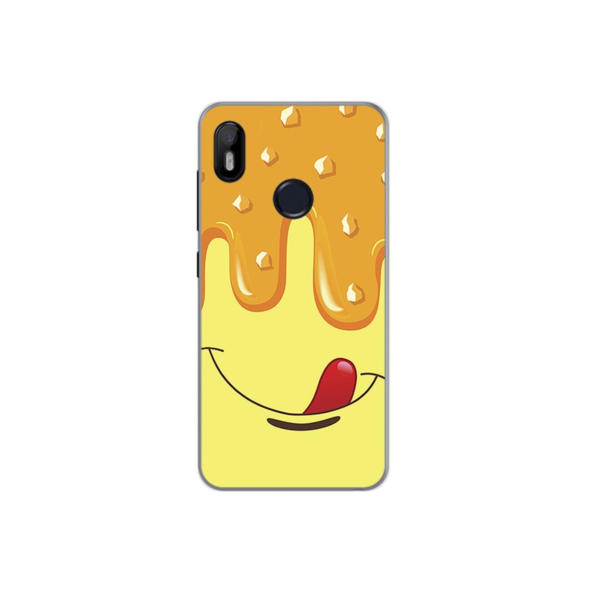Funda Gel Tpu para Bq Aquaris C Diseño Helado Vainilla Dibujos