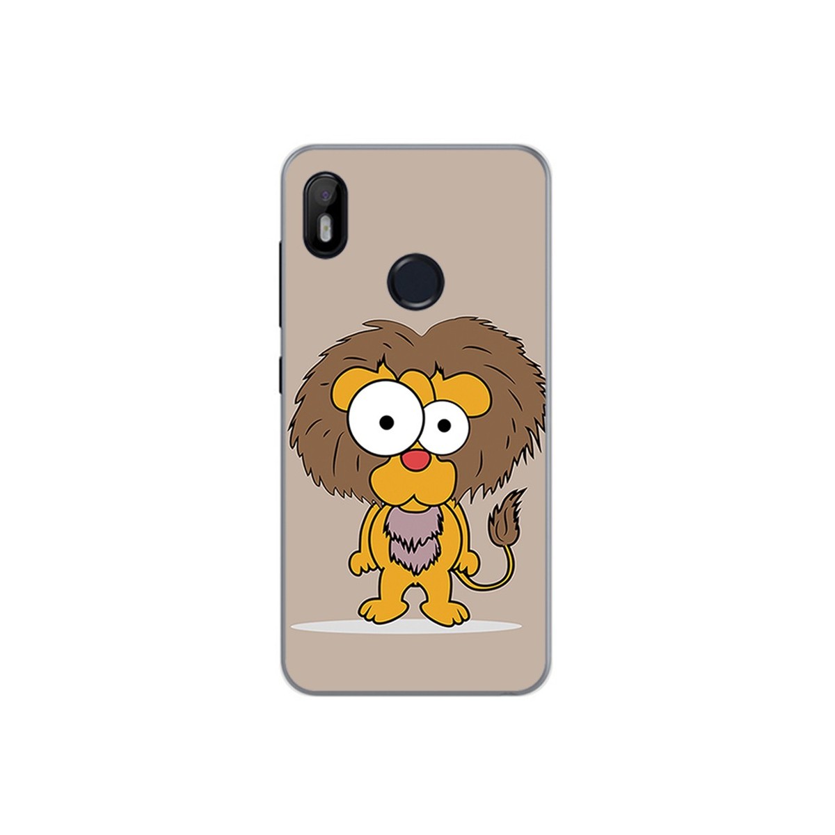 Funda Gel Tpu para Bq Aquaris C Diseño Leon Dibujos