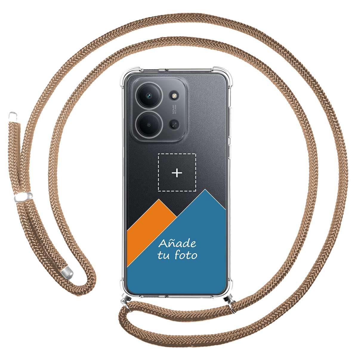 Personaliza tu Funda Colgante Transparente para Xiaomi Poco C85 con Cordon Camel Dibujo Personalizada