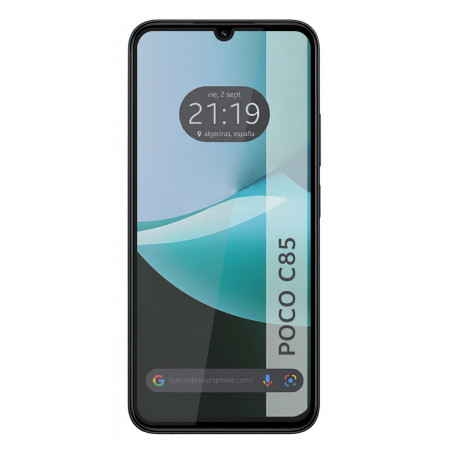 Protector Cristal Templado Completo 5D Full Glue Negro para Xiaomi Poco C85 Vidrio