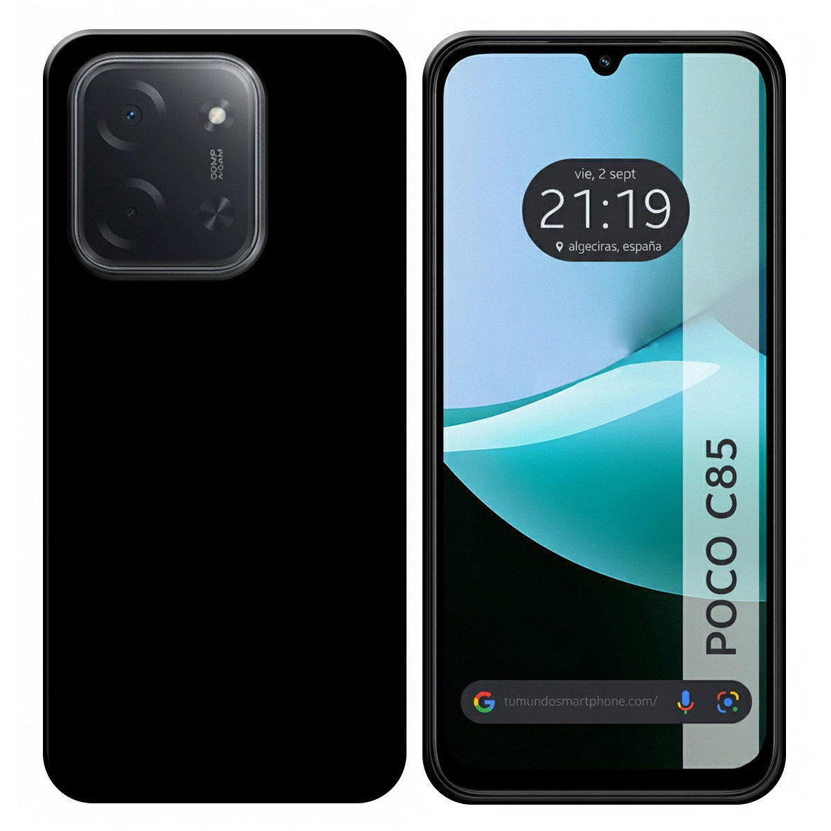 Funda Silicona Gel TPU Negra para Xiaomi Poco C85