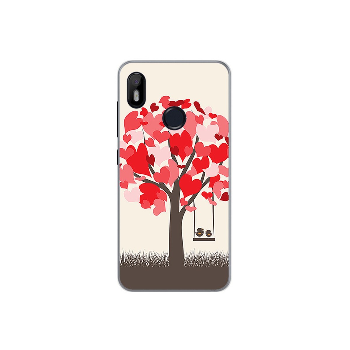 Funda Gel Tpu para Bq Aquaris C Diseño Pajaritos Dibujos