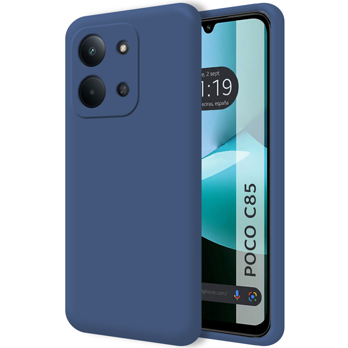 Funda Silicona Líquida Ultra Suave para Xiaomi Poco C85 color Azul