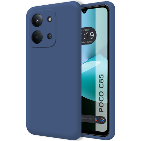 Funda Silicona Líquida Ultra Suave para Xiaomi Poco C85 color Azul