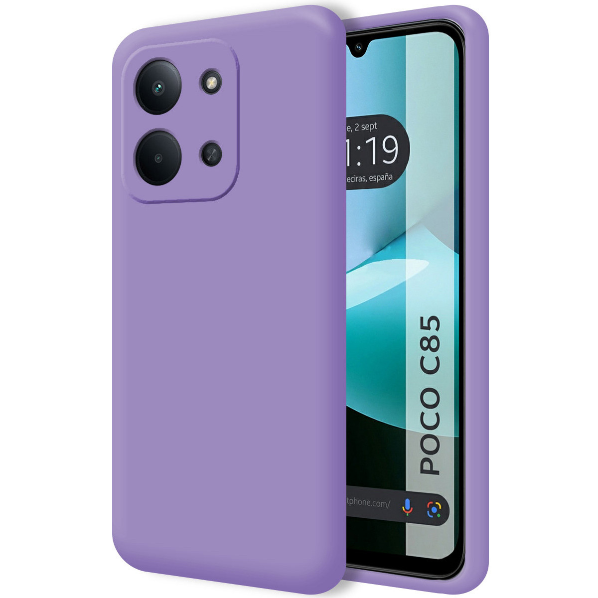 Funda Silicona Líquida Ultra Suave para Xiaomi Poco C85 color Morada