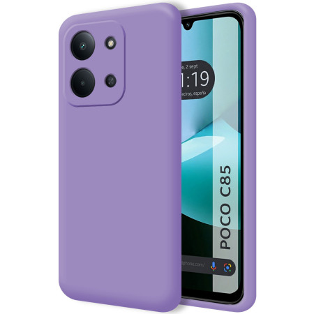 Funda Silicona Líquida Ultra Suave para Xiaomi Poco C85 color Morada