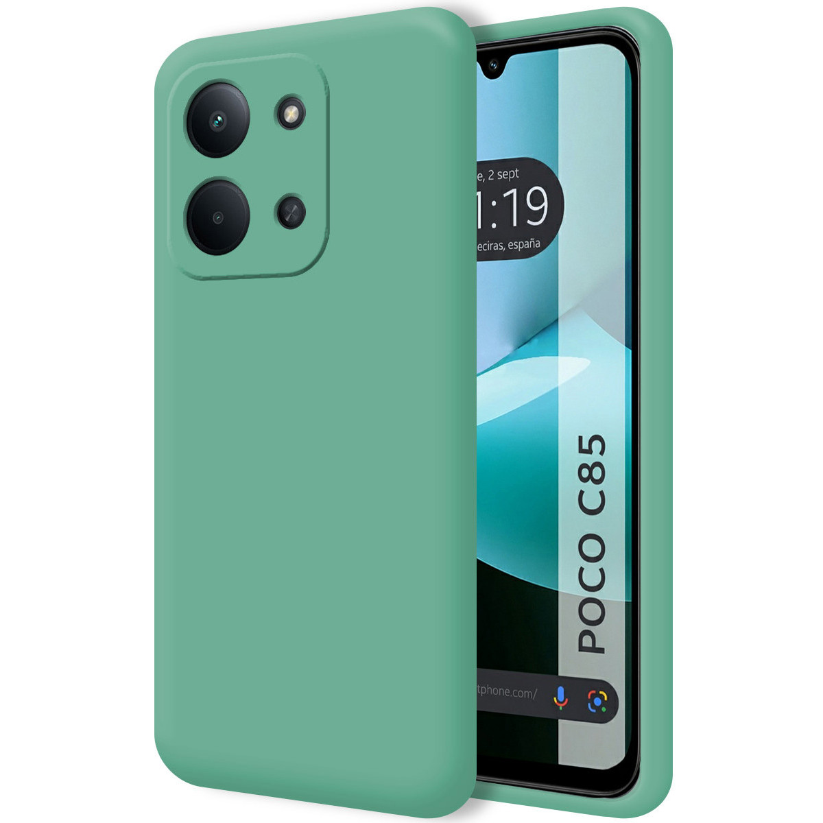 Funda Silicona Líquida Ultra Suave para Xiaomi Poco C85 color Verde