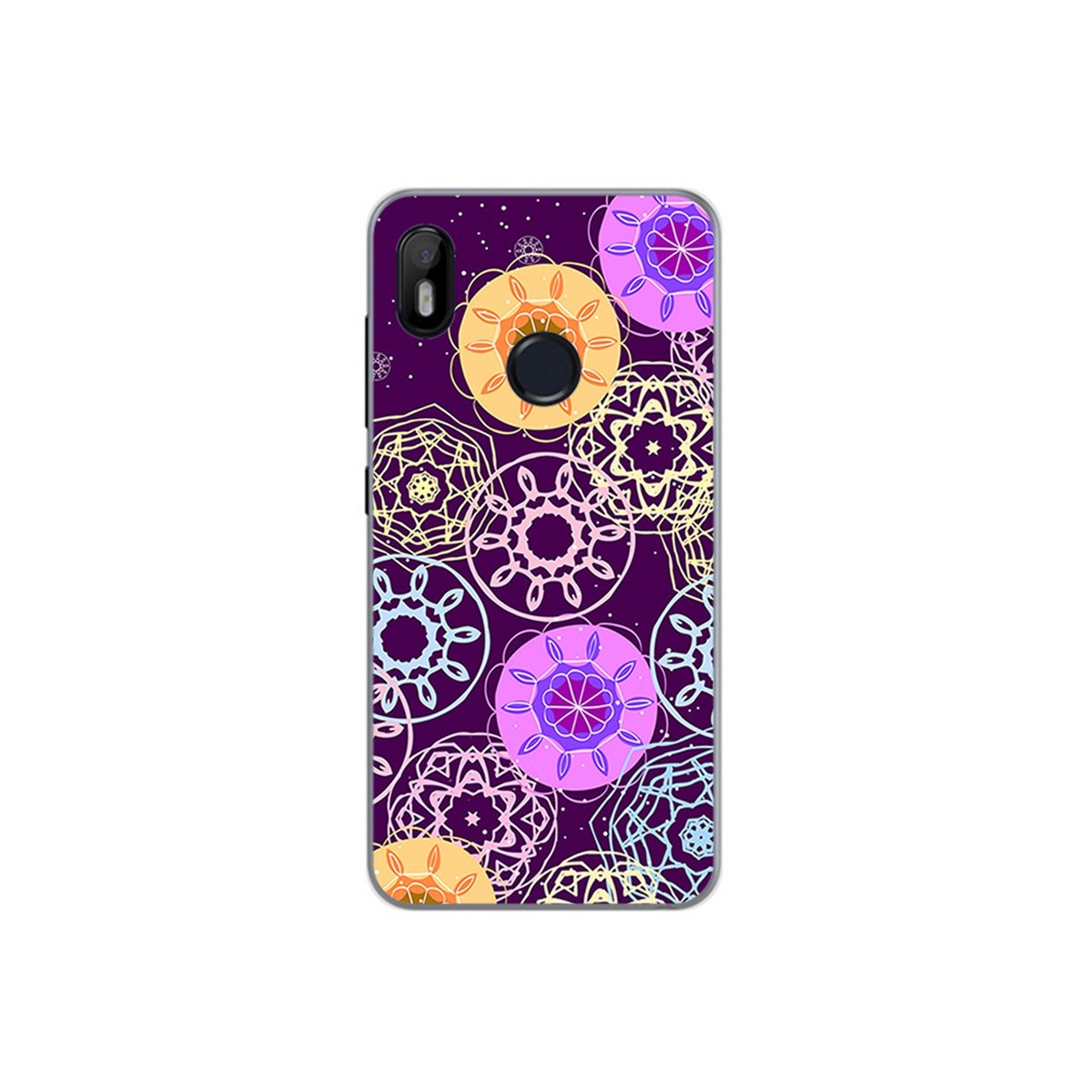 Funda Gel Tpu para Bq Aquaris C Diseño Radial Dibujos