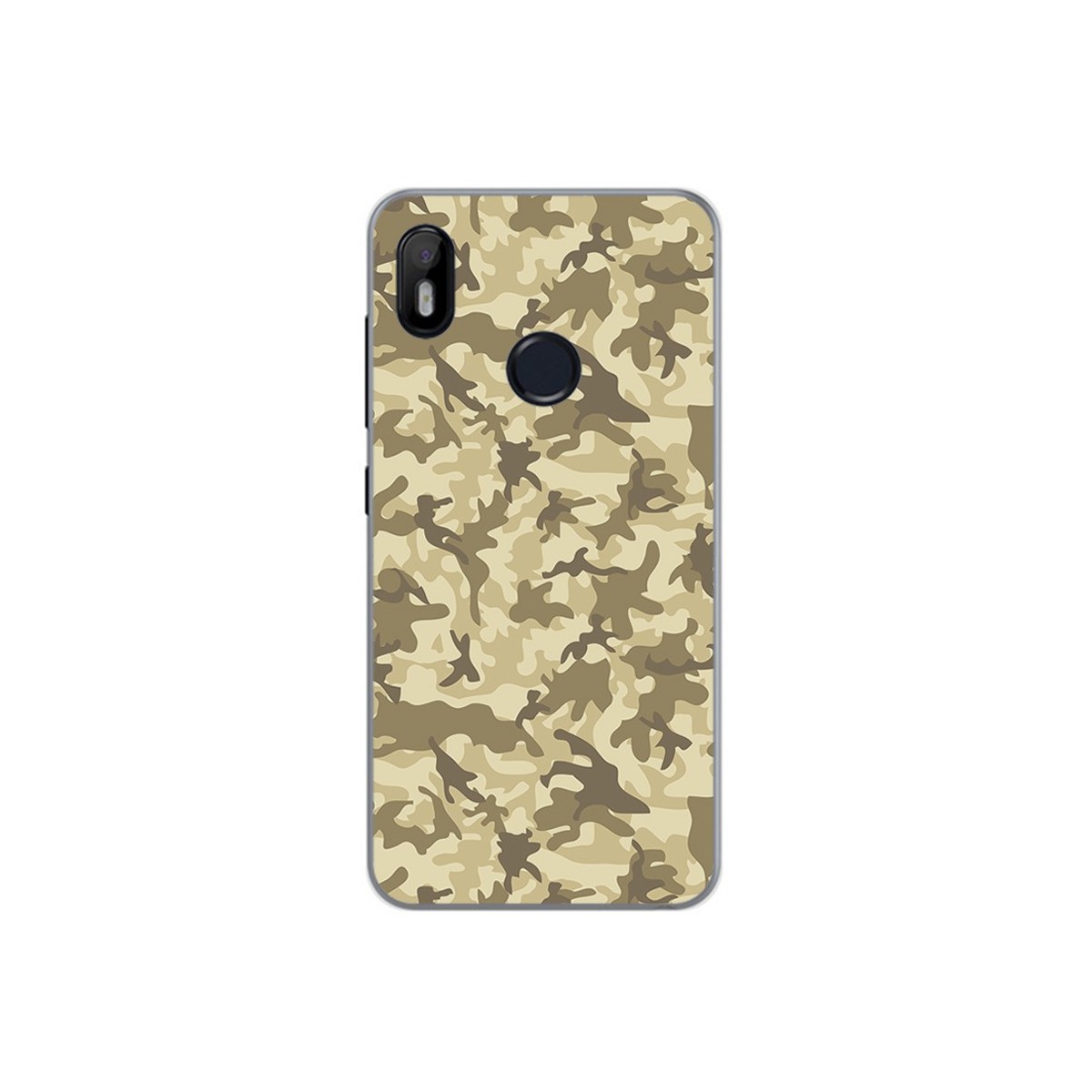 Funda Gel Tpu para Bq Aquaris C Diseño Sand Camuflaje Dibujos