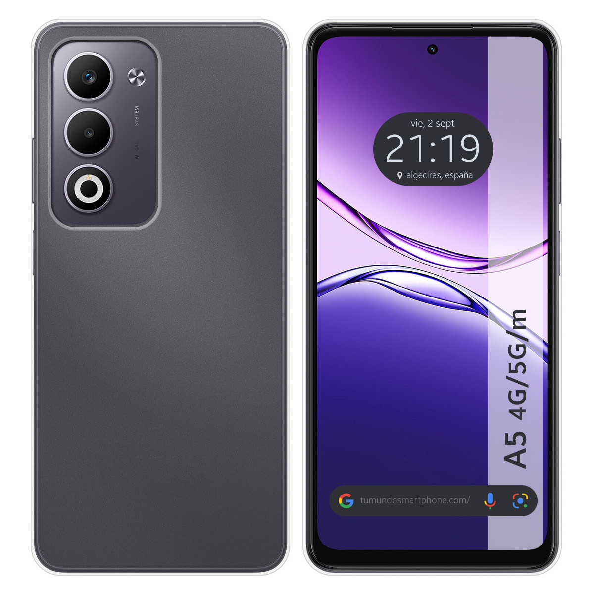 Funda Silicona Gel TPU Transparente para Oppo A5m / A5 4G / 5G