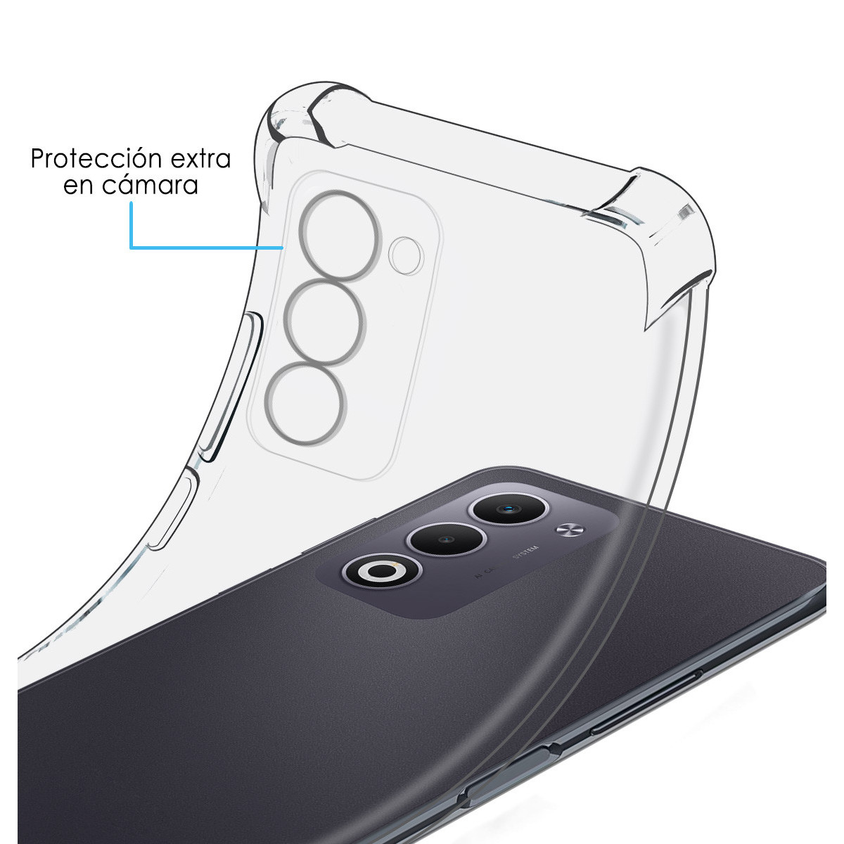Funda Silicona Antigolpes Transparente para Oppo A5m / A5 4G / 5G