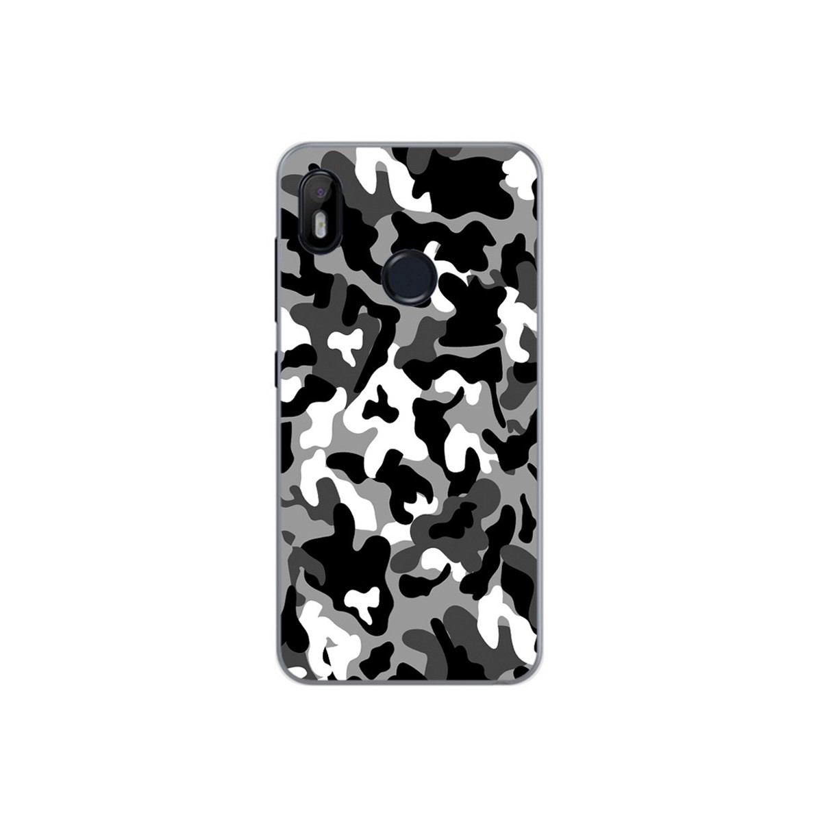 Funda Gel Tpu para Bq Aquaris C Diseño Snow Camuflaje Dibujos