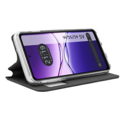 Funda Libro Soporte con Ventana para Oppo A5m / A5 4G / 5G color Negra 2