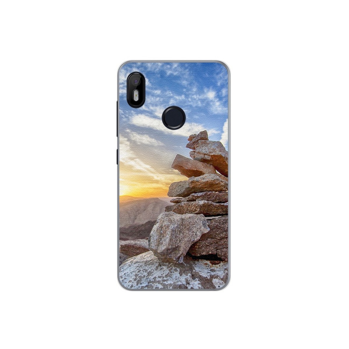 Funda Gel Tpu para Bq Aquaris C Diseño Sunset Dibujos