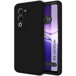 Funda Silicona Líquida Ultra Suave para Oppo A5m / A5 4G / 5G color Negra