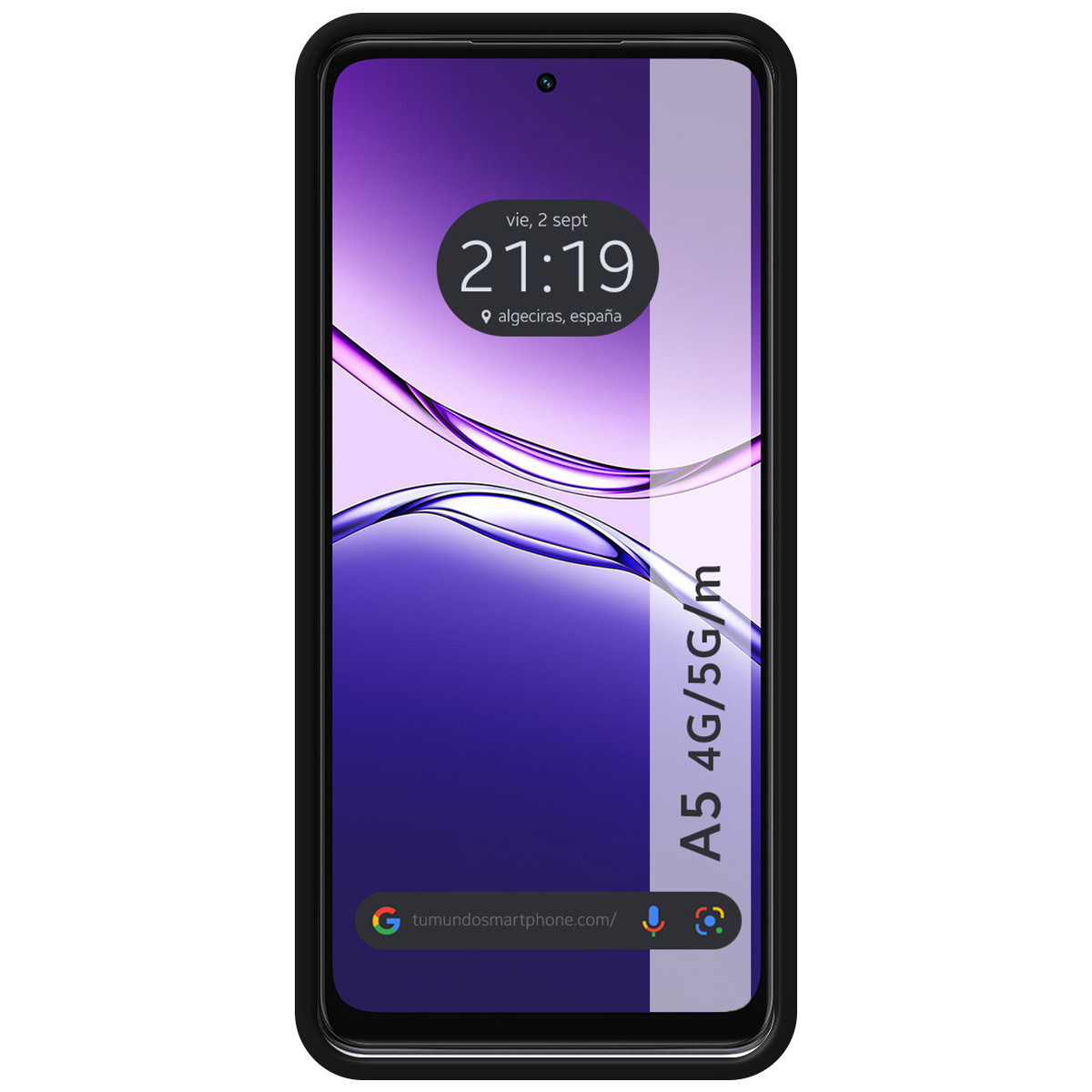 Funda Silicona Líquida Ultra Suave para Oppo A5m / A5 4G / 5G color Negra