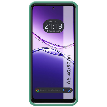 Funda Silicona Líquida Ultra Suave para Oppo A5m / A5 4G / 5G color Verde