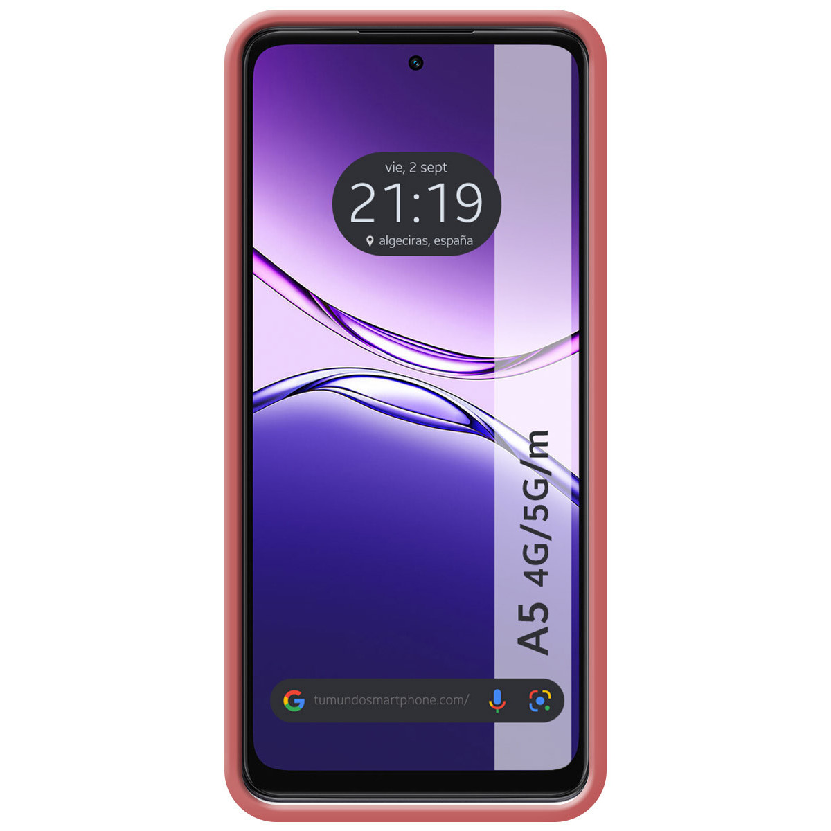 Funda Silicona Líquida Ultra Suave para Oppo A5m / A5 4G / 5G color Rosa