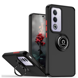 Funda Mate con Borde Negro y Anillo Giratorio 360 para Xiaomi Poco C85